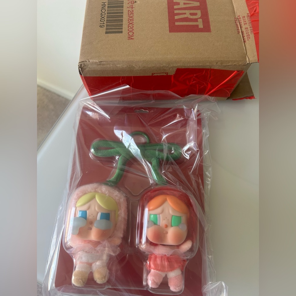 crybaby cherry crying for love plush keychain bag charm boxed